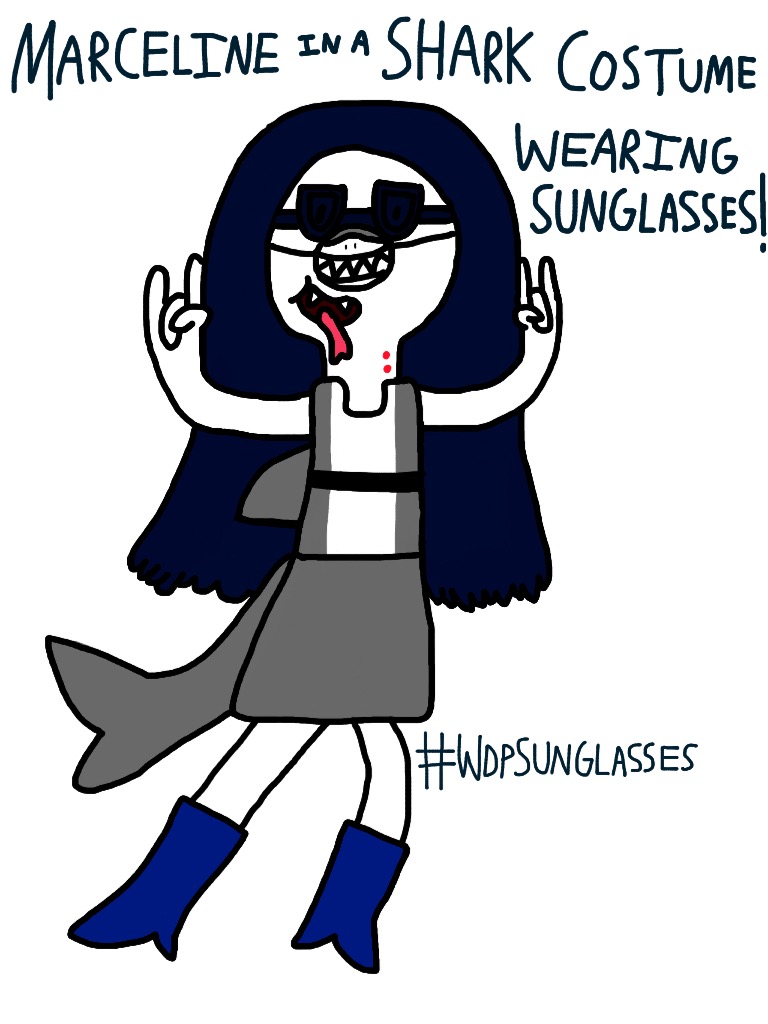 shark wearing sunglasses